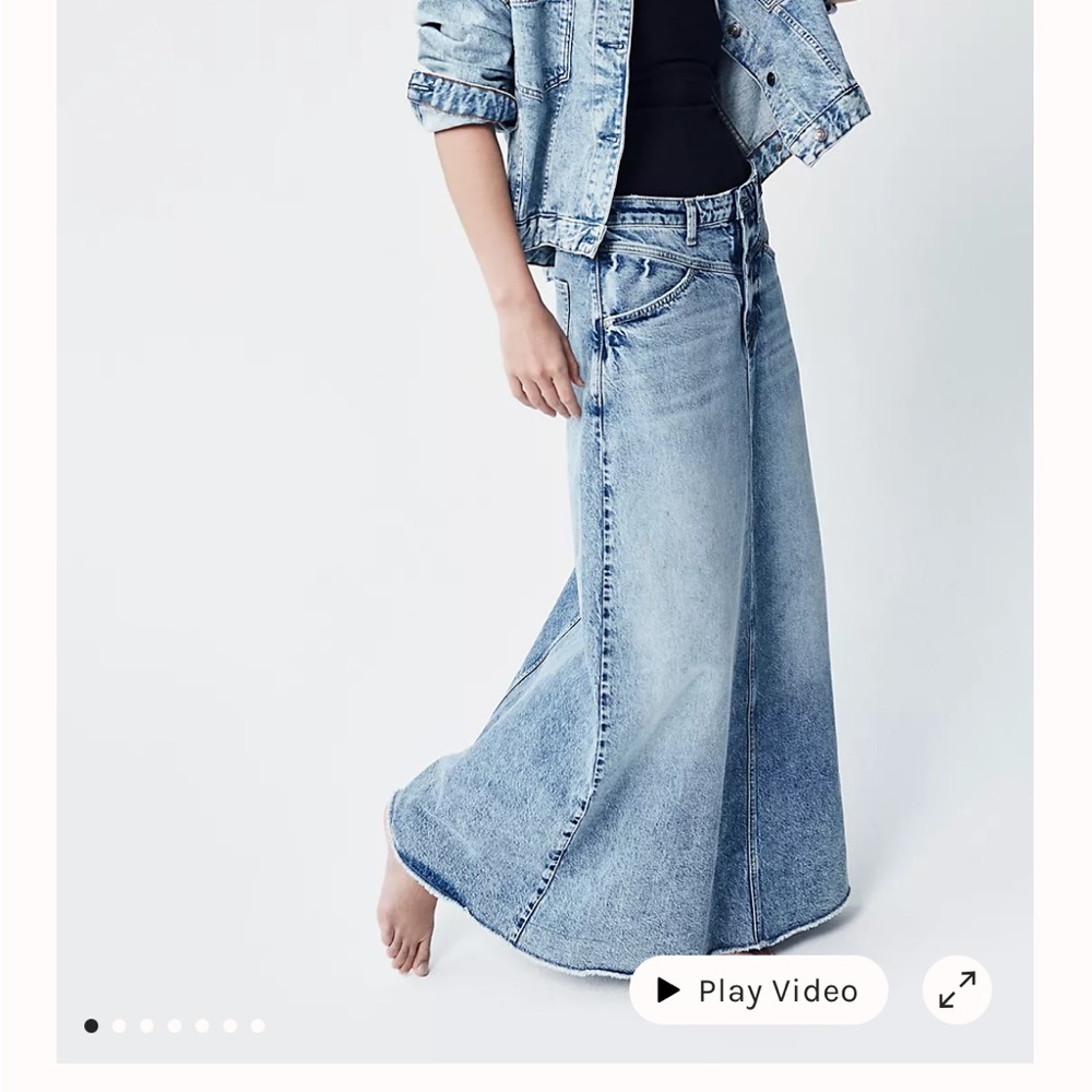 Free People “ Come As You Are” maxi Jean skirt.